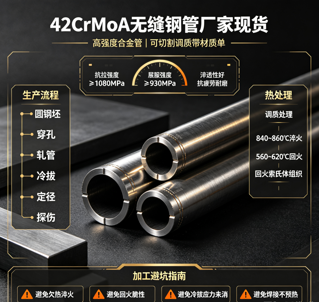 42CrMoA无缝钢管厂家现货,42CrMoA无缝钢管价格,42CrMoA合金无缝钢管