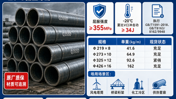 Q355D无缝钢管,Q355D无缝钢管厂家价格,Q355D无缝钢管低温合金管现货规格